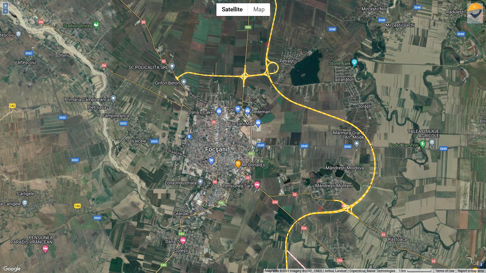 harta autostrada focsani Vrancea24