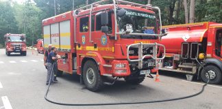 FOTO Pompierii români acționează astăzi pentru stingerea incendiilor la sud de orașul francez Bordeaux