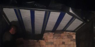 Transport ilegal de lemne: șoferul a vrut să scape de polițiști și a abandonat mașina într-o curte
