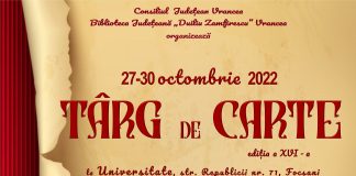 Programul Târgului de Carte de la Focșani. Patru zile pline de evenimente culturale