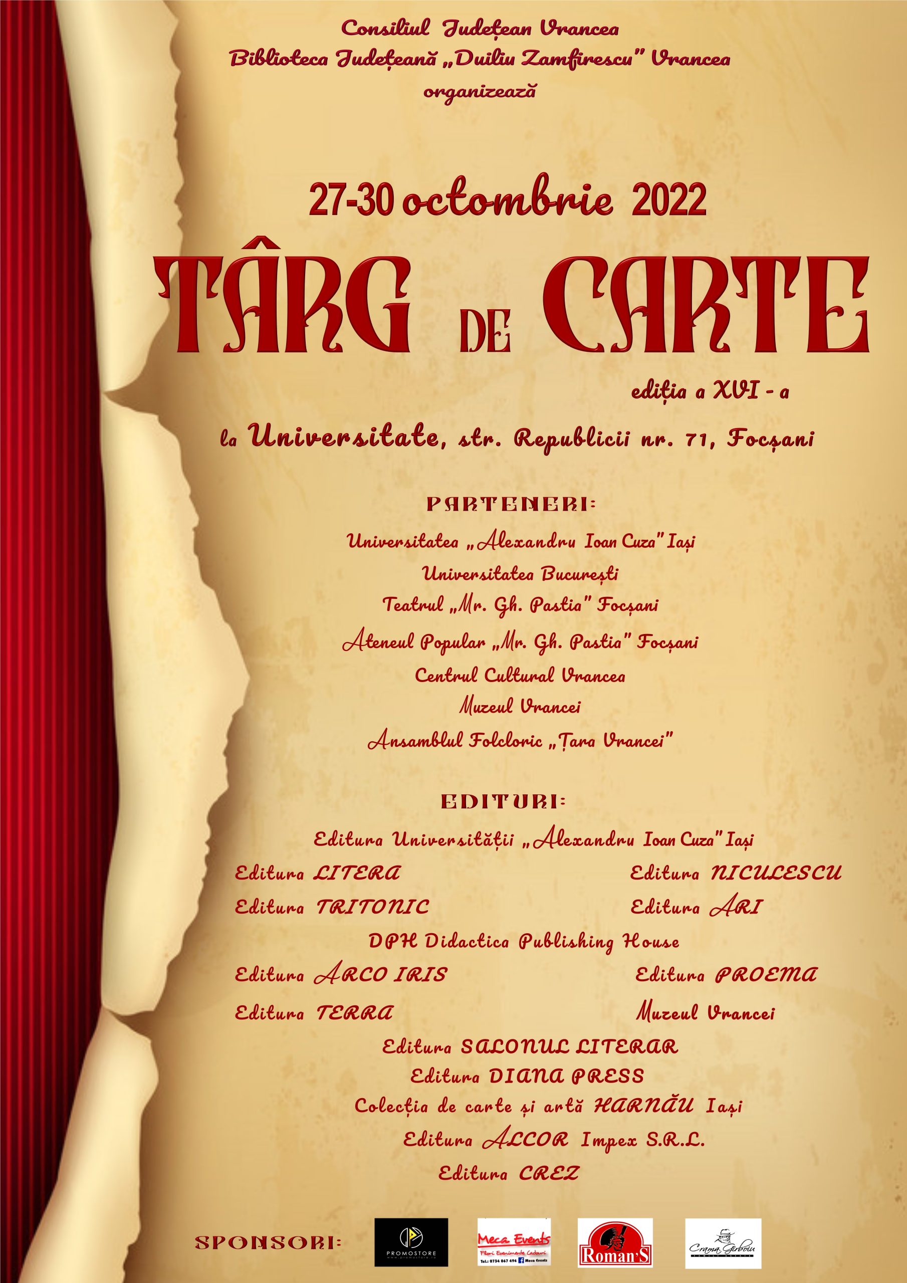 End table Integration To read Programul Târgului de Carte de la Focșani. Patru zile pline de evenimente culturale – Vrancea24 End table Integration To read Programul Târgului de Carte de la Focșani. Patru zile pline de evenimente culturale – Vrancea24
