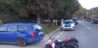 Motociclist rănit la intrare în Lepșa