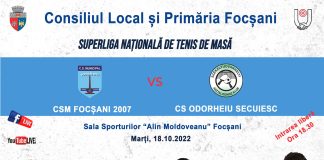 Debut în Liga Națională de tenis de masă pentru echipa CSM Focșani 2007