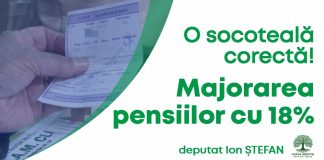 Forța Dreptei propune un proiect legislativ de creștere a pensiilor cu 18%