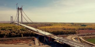 Stadiul lucrărilor la podul suspendat de la Brăila: poate fi deschis pe 20 decembrie, doar cu o mobilizare mult mai bună a antreprenorilor și cu vreme favorabilă