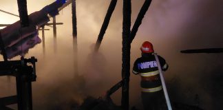 O hală de prelucrare a lemnului a ars la Ruginești