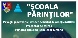 ”Poveşti şi adevăruri despre deficitul de atenţie (ADHD)”, workshop la DGASPC