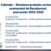 calendar simulare bac