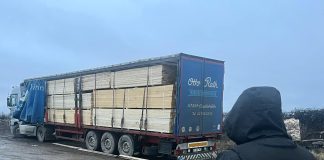 Autotren plin cu cherestea, ce venea din Suceava, confiscat de polițiștii vrânceni