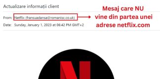 Atenție: mesaje false și în numele Netflix!