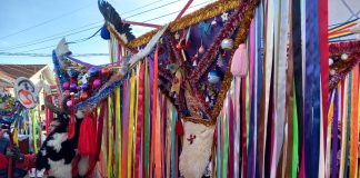 FOTO-VIDEO ”Uncheșii” din Păunești au alungat spiritele rele ale anului trecut și au vestit, cu mult zgomot, noul an