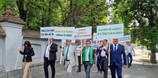 Parlamentarii Forța Dreptei au protestat în fața Palatului Cotroceni: ”Iohannis a mai dat o șansă Pe-Se-De”