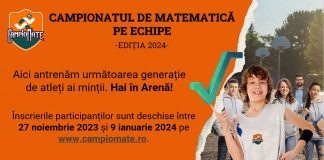 Elevii de gimnaziu sunt așteptați să se înscrie la CampioMATE – Campionatul de matematică pe echipe