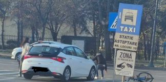 Biciclist lovit de o mașină în Focșani