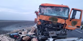 FOTO Accident pe E85, în zona Pufești / Două persoane rănite