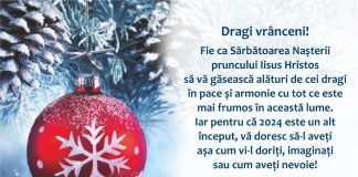 VIDEO Nicușor Halici, prefectul județului Vrancea: ”Crăciun Fericit!”