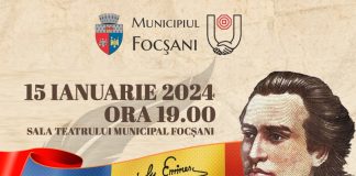 Mihai Eminescu, omagiat astăzi, la Teatrul Municipal Focșani