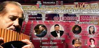 Gheorghe Zamfir în concert la Focșani, pe 24 ianuarie