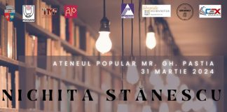 Eveniment dedicat poetului Nichita Stănescu, duminică, la Ateneul Popular Focșani