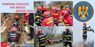 ISU Vrancea: 600 de misiuni în cursul lunii martie