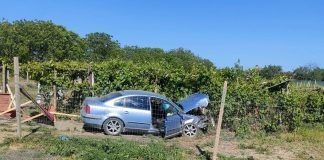 FOTO: Doi răniți într-un accident pe E85