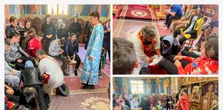 Copiii de la Modulele Familiale Focșani au participat la slujba din Joia Mare a Paștelui