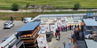 FOTO Exerciţiu combinat cu forţe şi mijloace în teren în municipiul Focșani, la Brico Depot