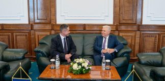 Întâlnirea oficială a ministrului apărării naționale, Angel Tîlvăr, cu omologul de la Chișinău, Anatolie Nosatîi