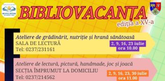 Programul ”Bibliovacanța”, în luna iulie