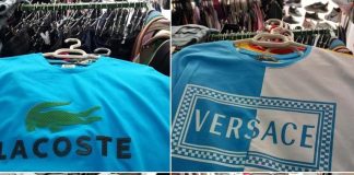 Produse contrafăcute, vândute ca haine de firmă la Adjud