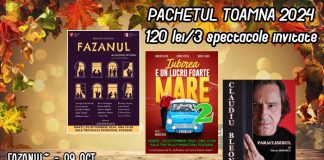 Prima ofertă ”Pachetul de toamnă” o găsiți, deja, la Teatrul Municipal Focșani