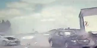 VIDEO (cu impact emoțional) Imagini spectaculoase cu ciocnirea de ieri, de pe E85