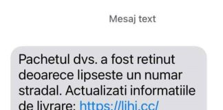 Atenție la mesajele de la ”firme” de curierat! Metoda de fraudare ”SMishing”, tot mai des întâlnită