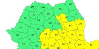 Alertă de ploi și vijelii și în Vrancea