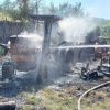tractor incendiu