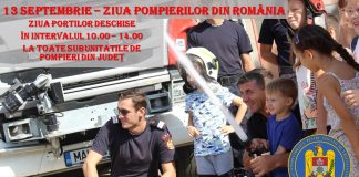 Vineri, Ziua Porților Deschise la unitățile de pompieri din județ