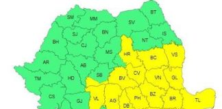 Codul galben de ploi, prelungit până diseară