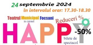 Prima promoție ”Happy Hour” din această toamnă la Teatrul Municipal Focșani