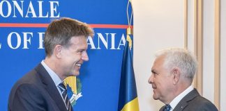Întâlnirea ministrului apărării naționale, Angel Tîlvăr, cu ambasadorul Marii Britanii în România