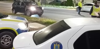 Vestul sălbatic, aproape de Tecuci: șofer fugar, focuri de armă, mașină de poliție blocată în trafic, amenințări
