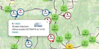 HARTĂ Locul în care se află trenurile din România poate fi văzut în timp real