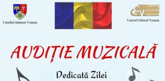 Audiție muzicală la Centrul Cultural Vrancea, dedicată Zilei Naționale a României