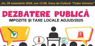 Dezbatere publică la Adjud, cu privire la taxele și impozitele locale de anul viitor