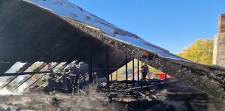 FOTO Patru persoane au suferit atac de panică în timpul incendiului de la Păunești
