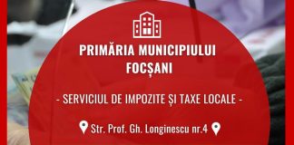 Programul Serviciului de impozite și taxe locale al Primăriei Focșani, în perioada sărbătorilor de iarnă