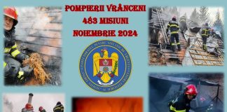 Pompierii vrânceni – 483 de misiuni în luna noiembrie