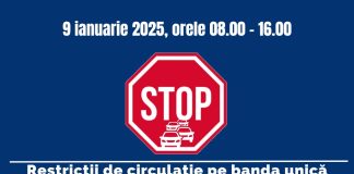 O bandă de circulație din zona centrală a bulevardului Unirii din Focșani va fi închisă mâine