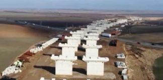 VIDEO Imagini spectaculoase de pe șantierul A7, zona Domnești-Adjud