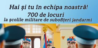 Se fac înscrieri la Școlile Militare de Subofițeri Jandarmi Fălticeni și Drăgășani / 700 de locuri la admitere