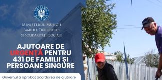 Ajutoare de urgență de peste 1,7 milioane lei pentru sprijinirea a 431 familii și persoane singure din Vrancea și alte județe